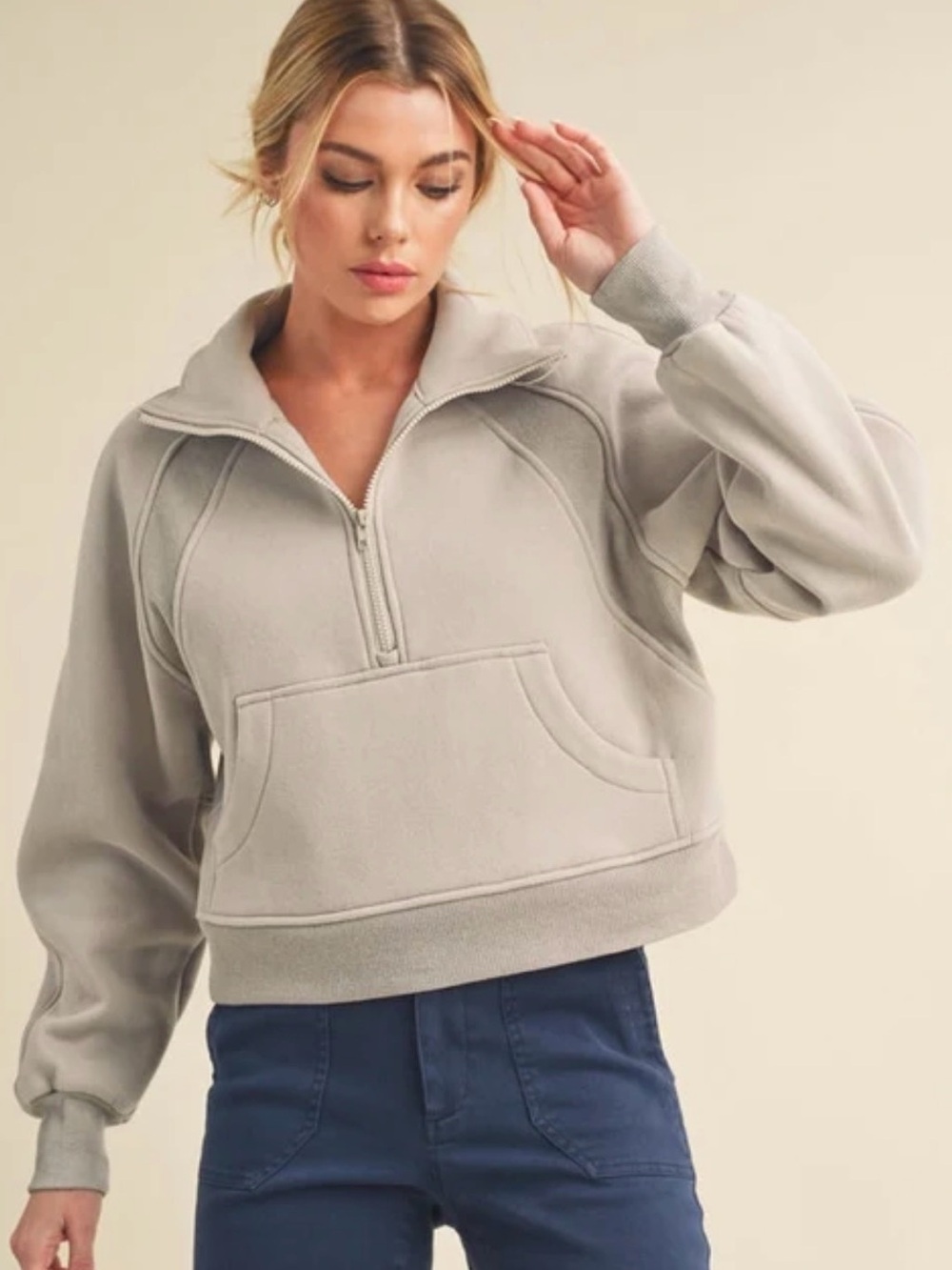 Aemi+Co Half Zip Pullover - Medium